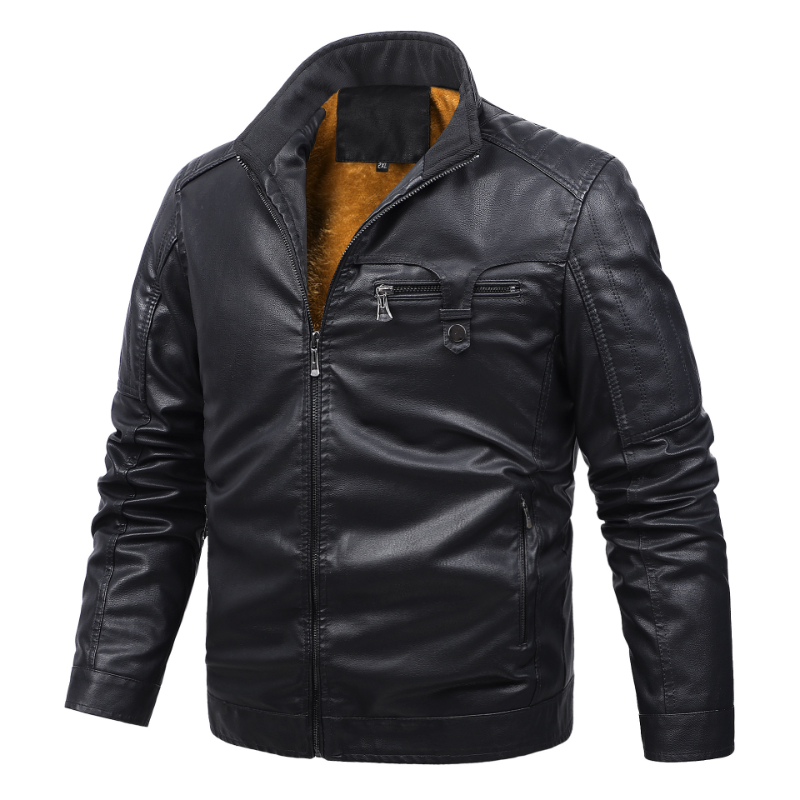 Men'S Fashion Leather Jacket - Fashionable New Motorcycle Leather Jacket Glossy