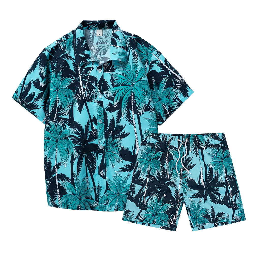 Mens Fashion Wear - Hawaiian Coconut Tree 3D Print Men