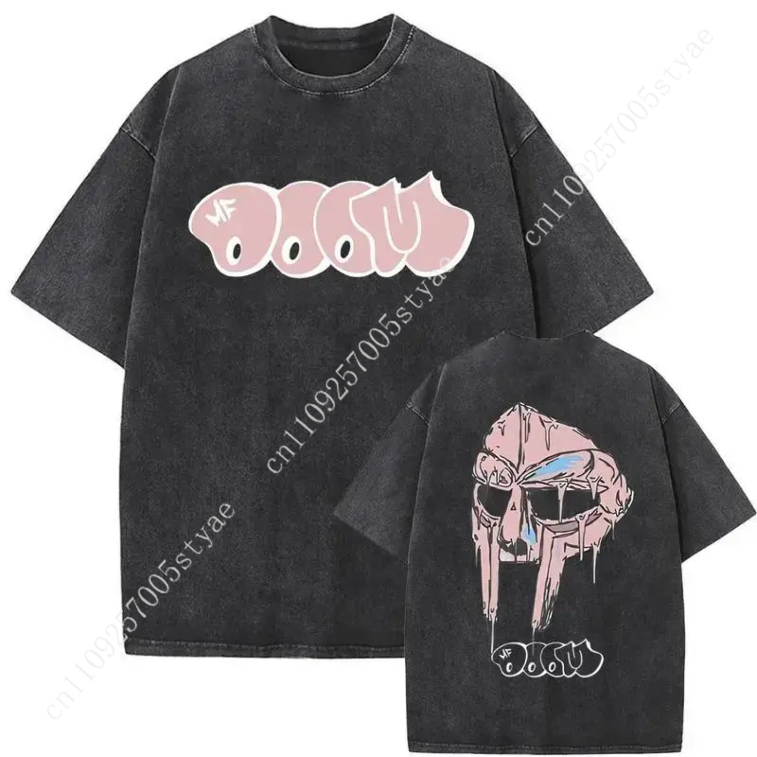 Graphic Tee Oversized - Mf Doom Madvillain Metal Mask Vintage