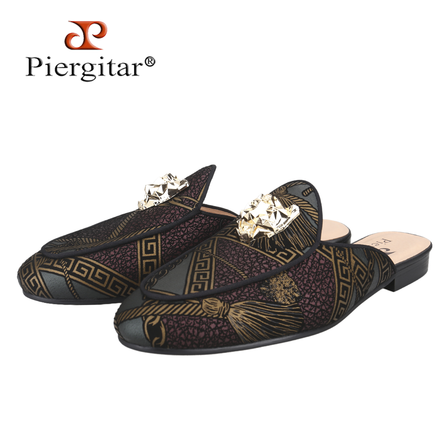 Men'S Fashion Luxury Brands - Piergitar Luxury Brand Model Printed Leather