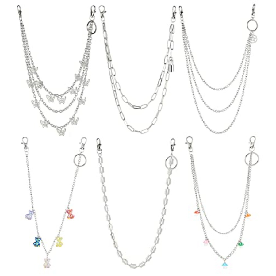Jeans Pants Fashion Men - 6 Pieces Pants Chain Wallet Chain