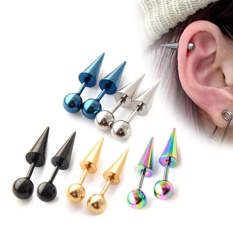 Men'S Fashion Tips - 2Pcs/1pair Women Men Round Ball Spike