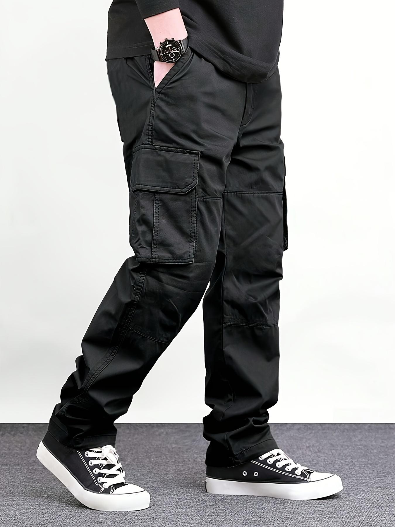 Men'S Fashion Overalls - Men's Regular Plain Overalls with Drawstrings