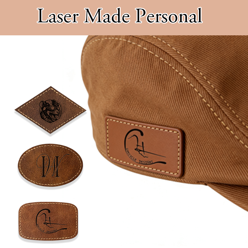 Men'S Fashion Leather Jacket - 20pcs Custom Logo Leatherette Hat Patches