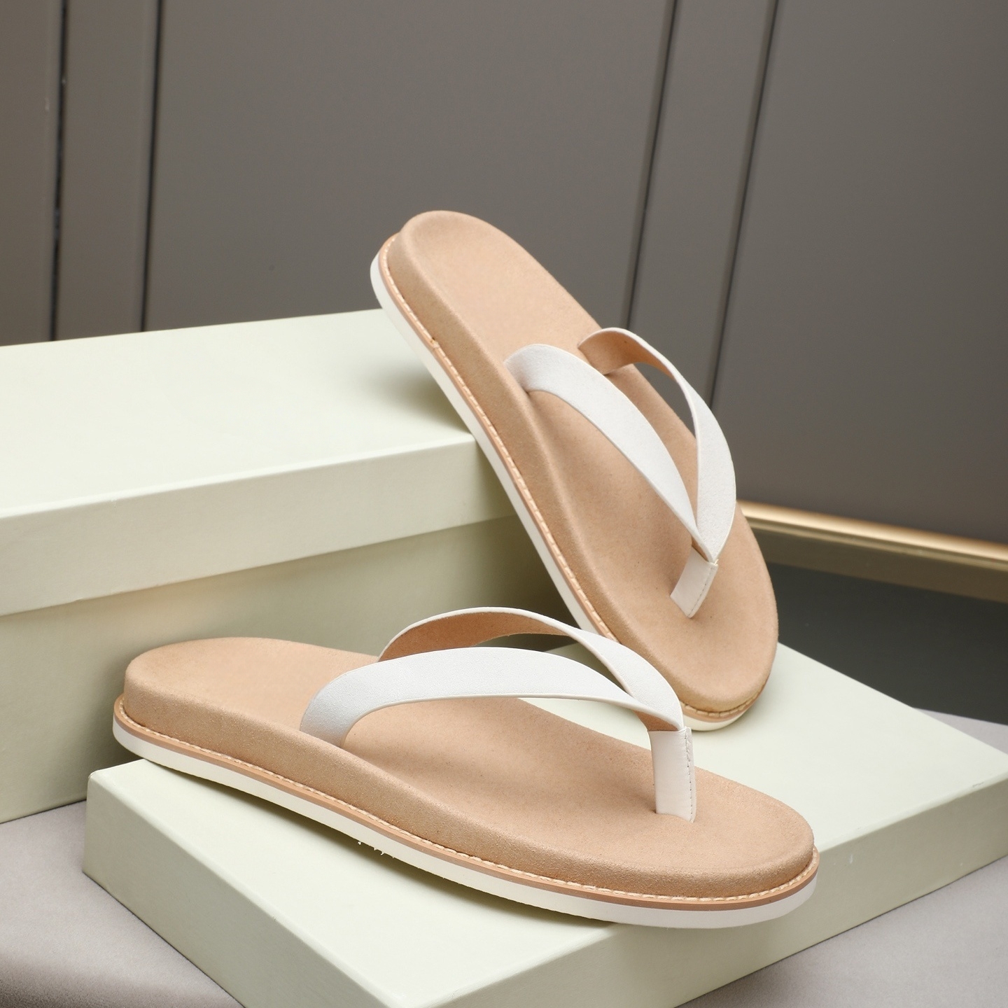 Men'S Fashion Luxury Brands - Luxury Brand Genuine Leather Slippers, Outdoor