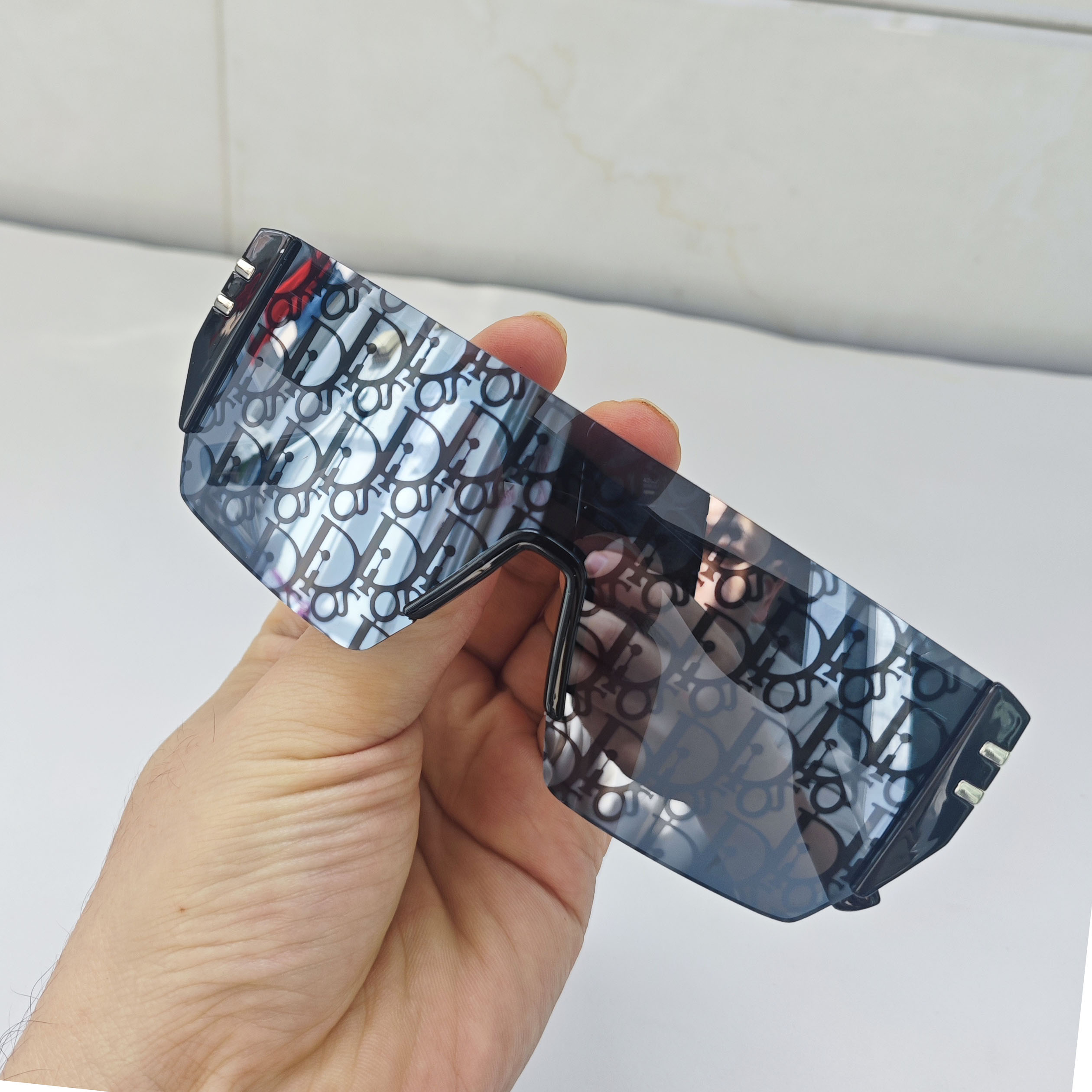 Men'S Fashion Rimless Glasses - Luxury Shield Sunglasses Men Women Y2K