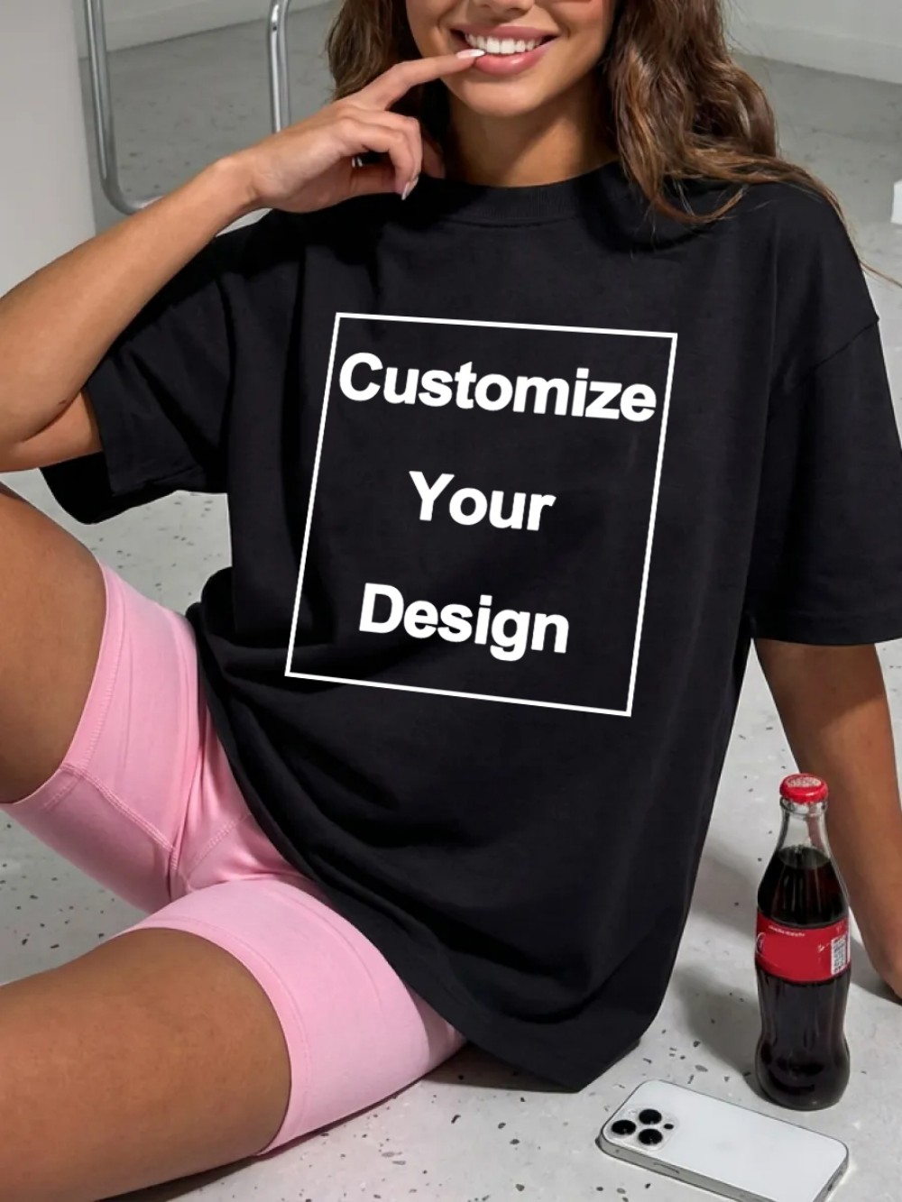 Graphic Tee Oversized - Summer Custom Cotton T-Shirts Womens Basic