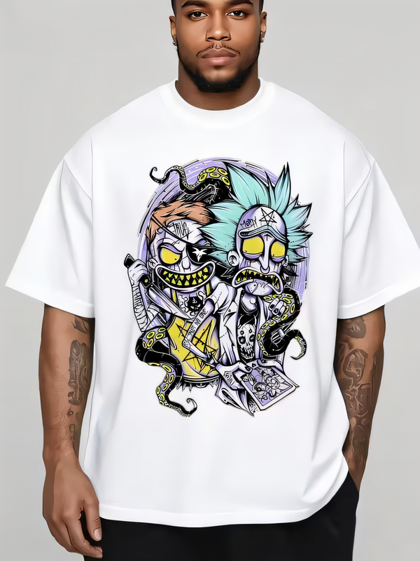 Graphic Tee Oversized - Dark Skinned Man Tattoo Art Graphic