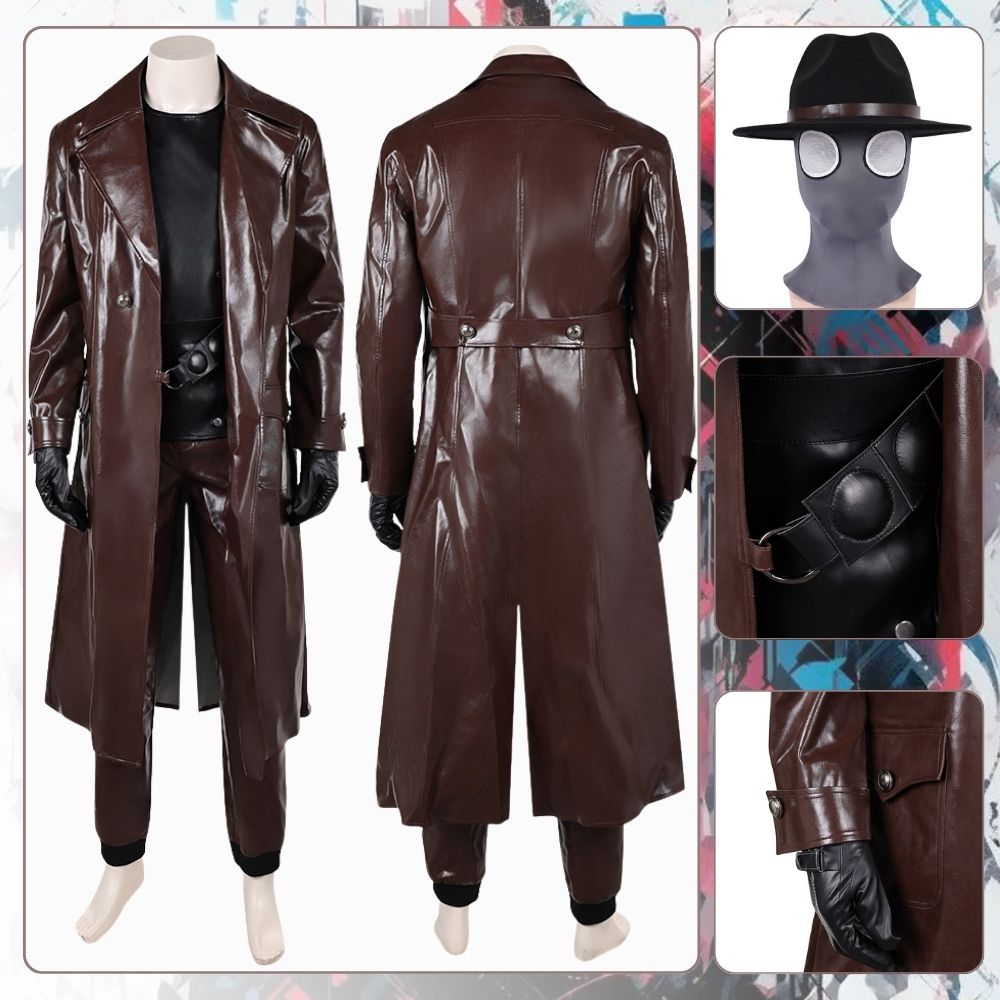 Men'S Fashion Leather Jacket - Noir Spider Cosplay Costume Leather Jacket