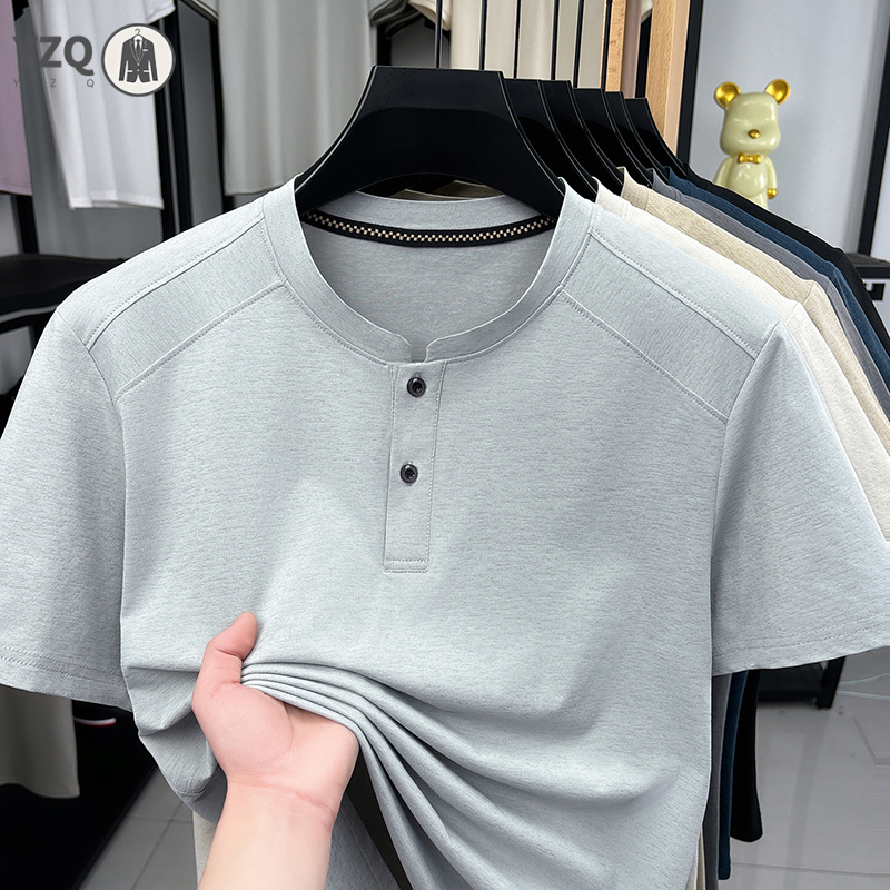2026 Fashion Men's Henley Neck - Mens Fashion Wear ulasan dan harga