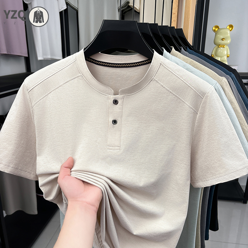 2026 Fashion Men's Henley Neck - Mens Fashion Wear ulasan dan harga