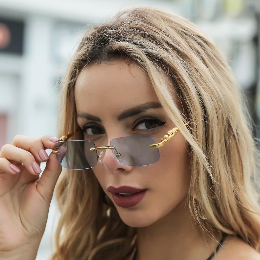 Rimless Small Square Sunglasse - Men'S Fashion Rimless Glasses ulasan dan harga
