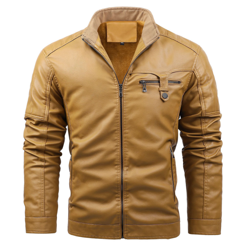 Fashionable New Motorcycle Lea - Men'S Fashion Leather Jacket ulasan dan harga