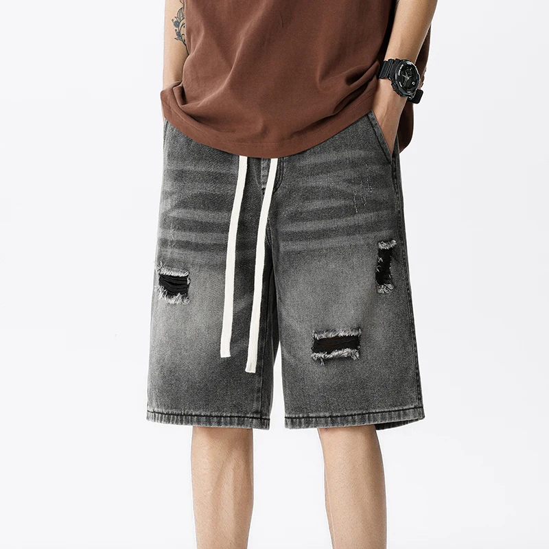 Summer Thin Denim Shorts Men's - Men'S Fashion Overalls ulasan dan harga