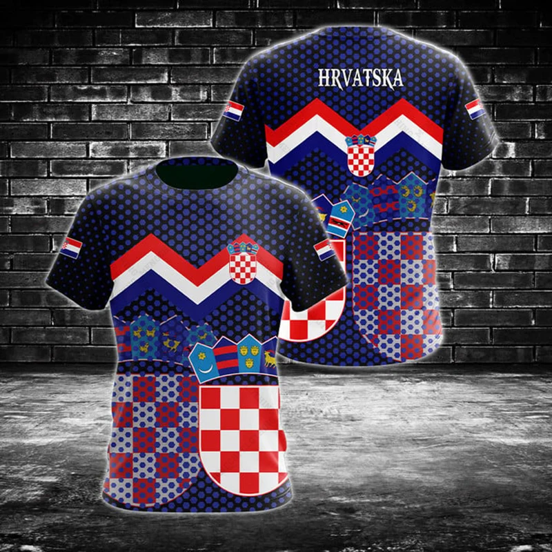 Croatia Emblem Skull Graphic C - Graphic Tee Oversized ulasan dan harga