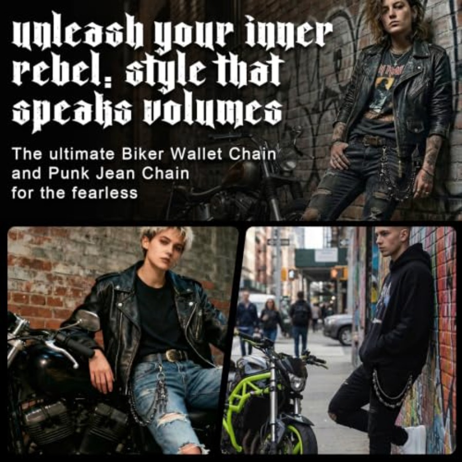 Skull Wallet Chain for Men, Go - Jeans Pants Fashion Men ulasan dan harga
