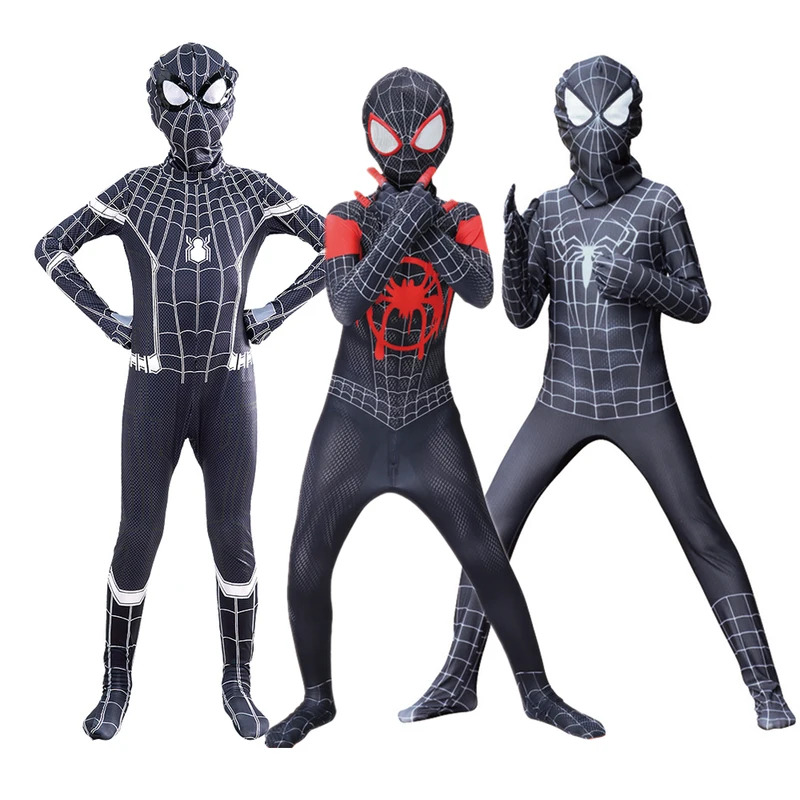 MARVEL Black Spider-man Costum - Mens Fashion Jumpsuit ulasan dan harga