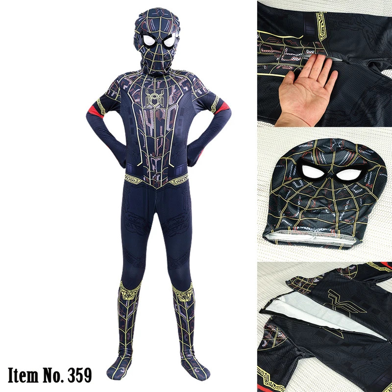 MARVEL Black Spider-man Costum - Mens Fashion Jumpsuit ulasan dan harga