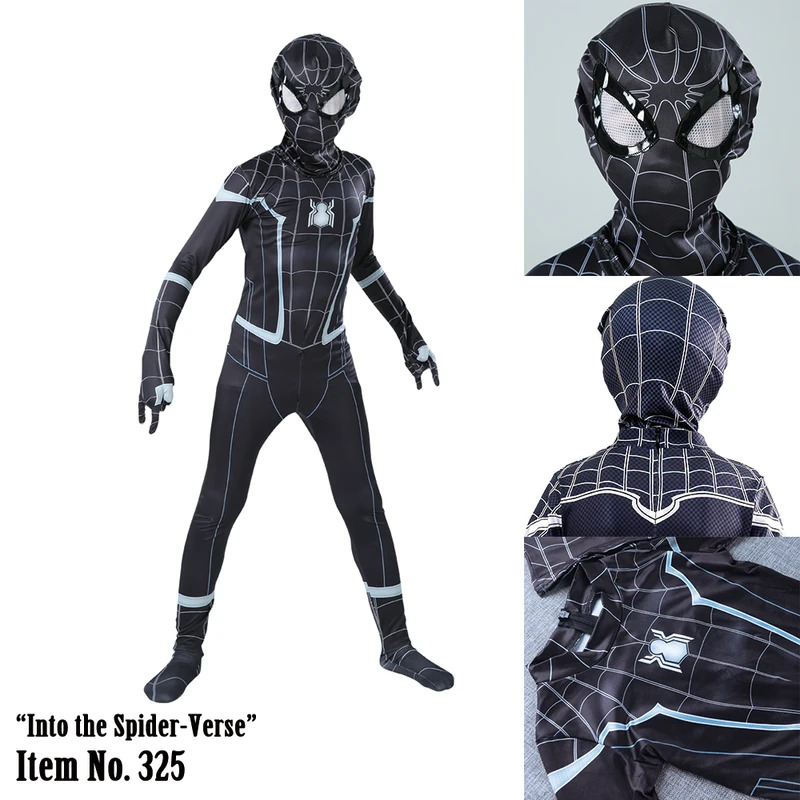 MARVEL Black Spider-man Costum - Mens Fashion Jumpsuit ulasan dan harga