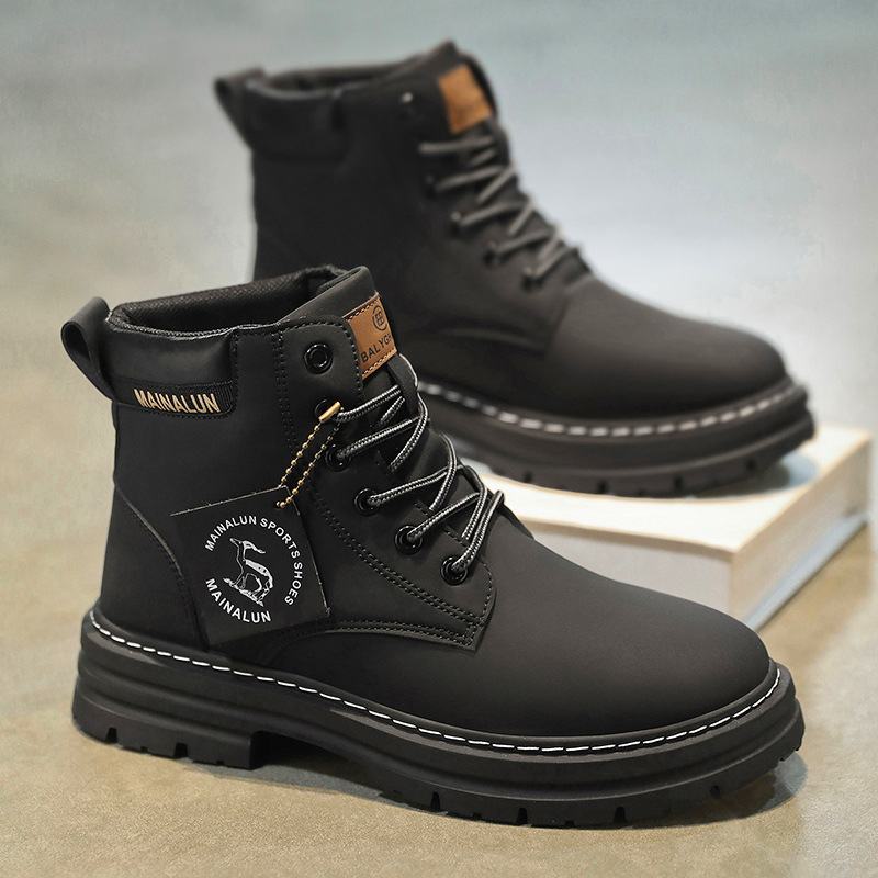 Classic Men High Top Boots Hig - Yellow Men'S Fashion ulasan dan harga