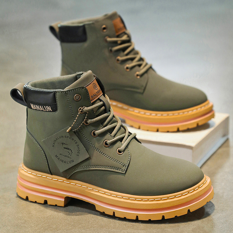 Classic Men High Top Boots Hig - Yellow Men'S Fashion ulasan dan harga