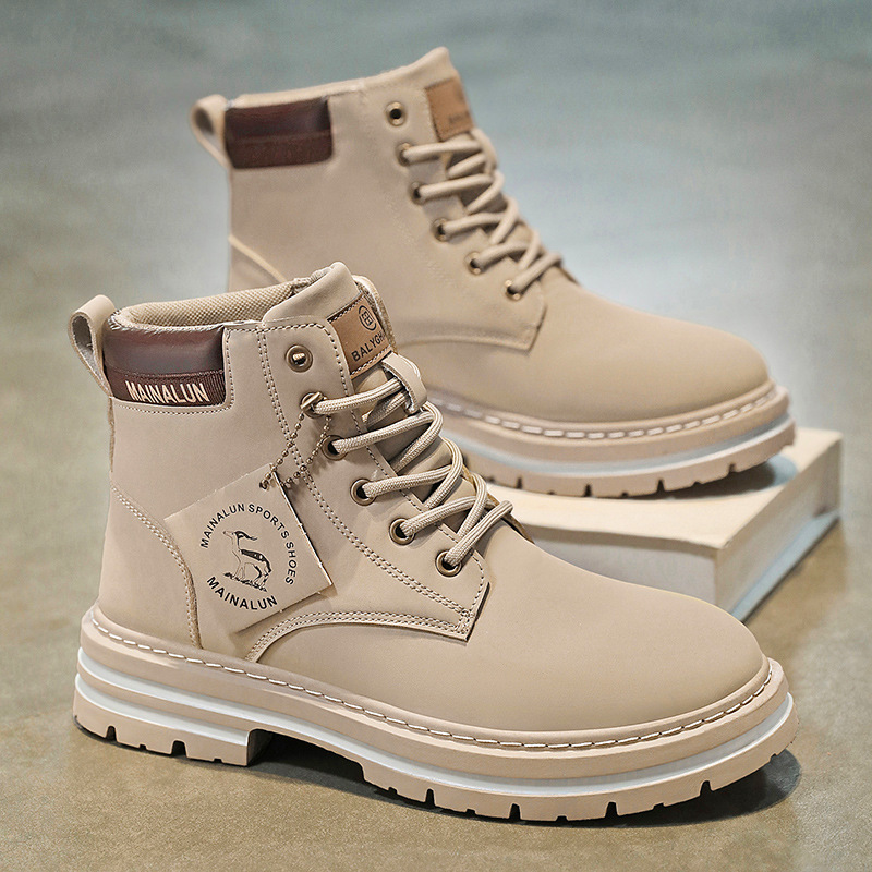 Classic Men High Top Boots Hig - Yellow Men'S Fashion ulasan dan harga