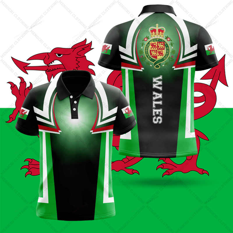 Custom Name Wales Flag Graphic - Graphic Tee Oversized ulasan dan harga