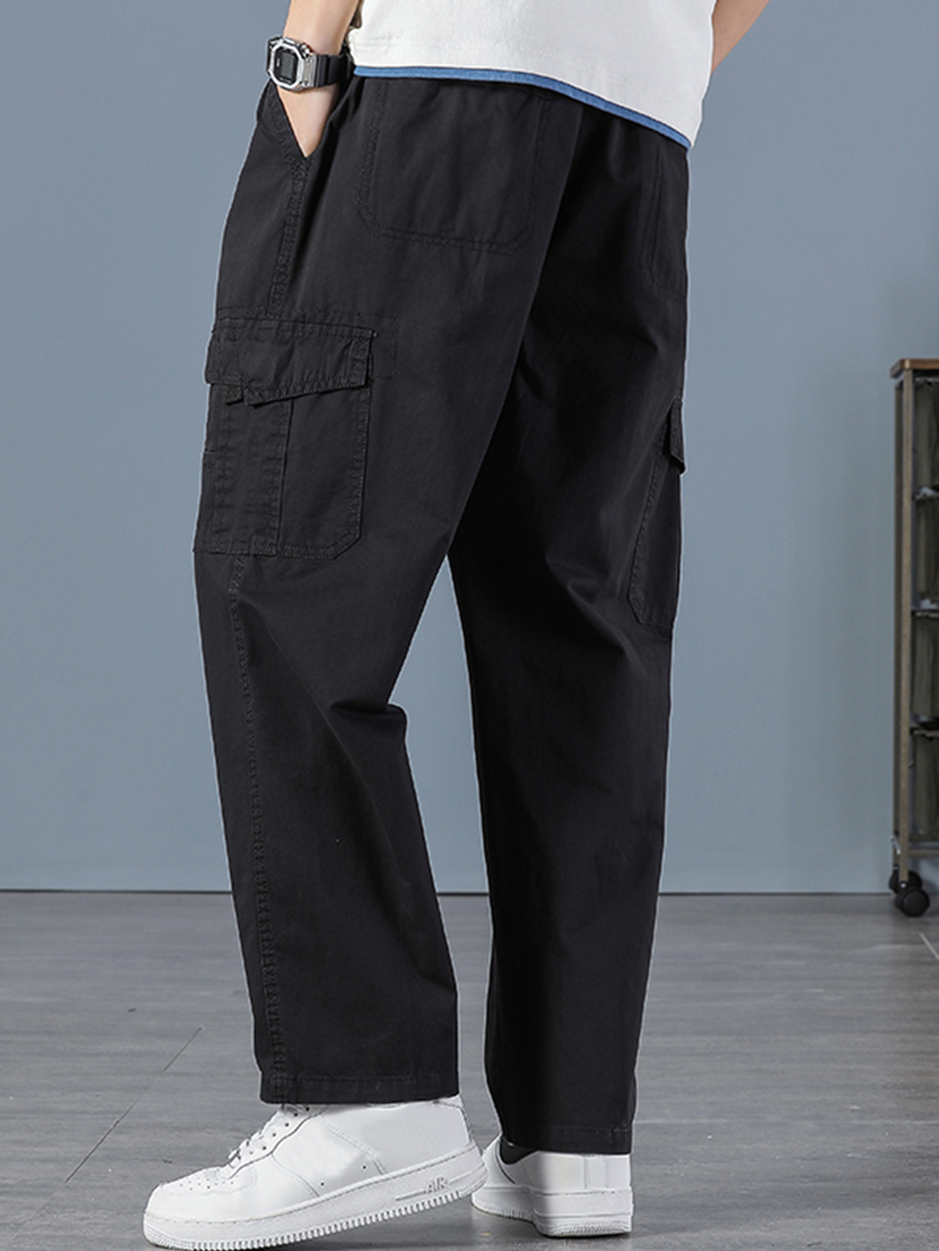 Men's 100% Cotton Straight Bla - Men'S Fashion Overalls ulasan dan harga