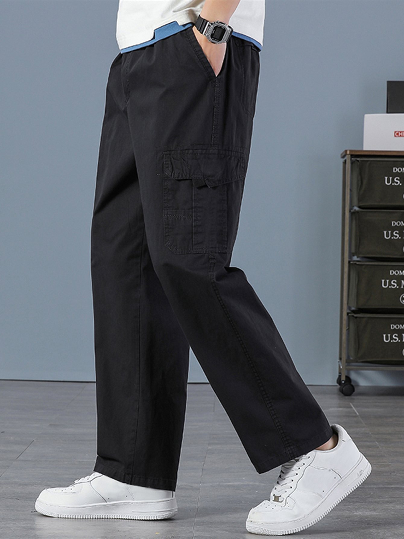 Men's 100% Cotton Straight Bla - Men'S Fashion Overalls ulasan dan harga