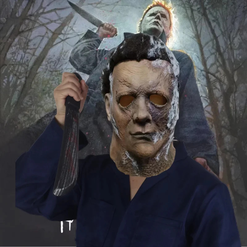 Michael Myers Figurine Mask fo - Mens Fashion Jumpsuit ulasan dan harga