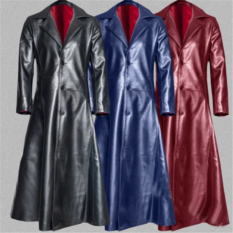 Wish Best Selling Long Tight F - Men'S Fashion Leather Jacket ulasan dan harga
