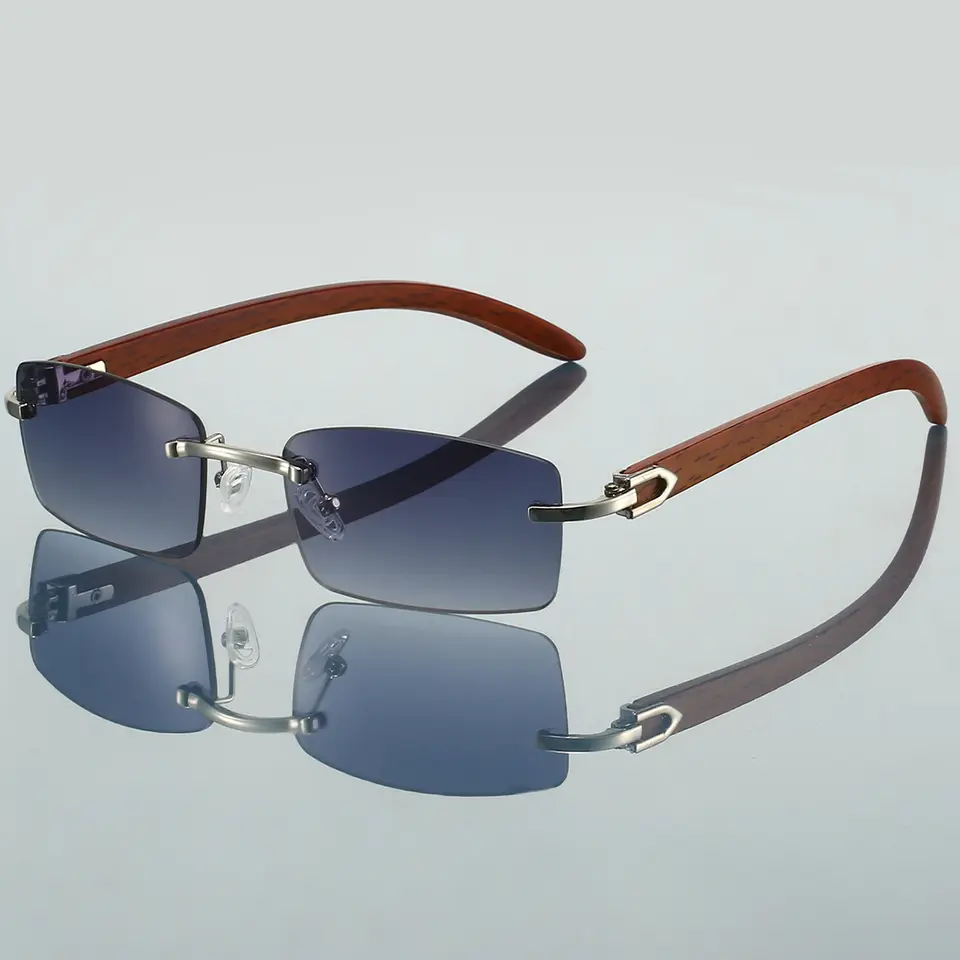 Rimless RecSunglasses Men Clas - Men'S Fashion Rimless Glasses ulasan dan harga