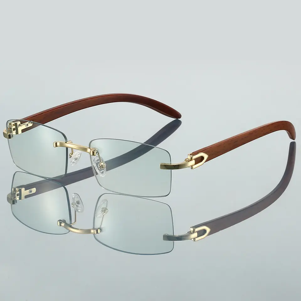 Rimless RecSunglasses Men Clas - Men'S Fashion Rimless Glasses ulasan dan harga