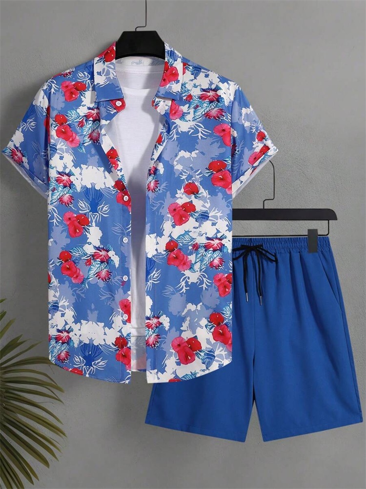 Men's Short-sleeved Shirt Set  - Mens Fashion Wear ulasan dan harga