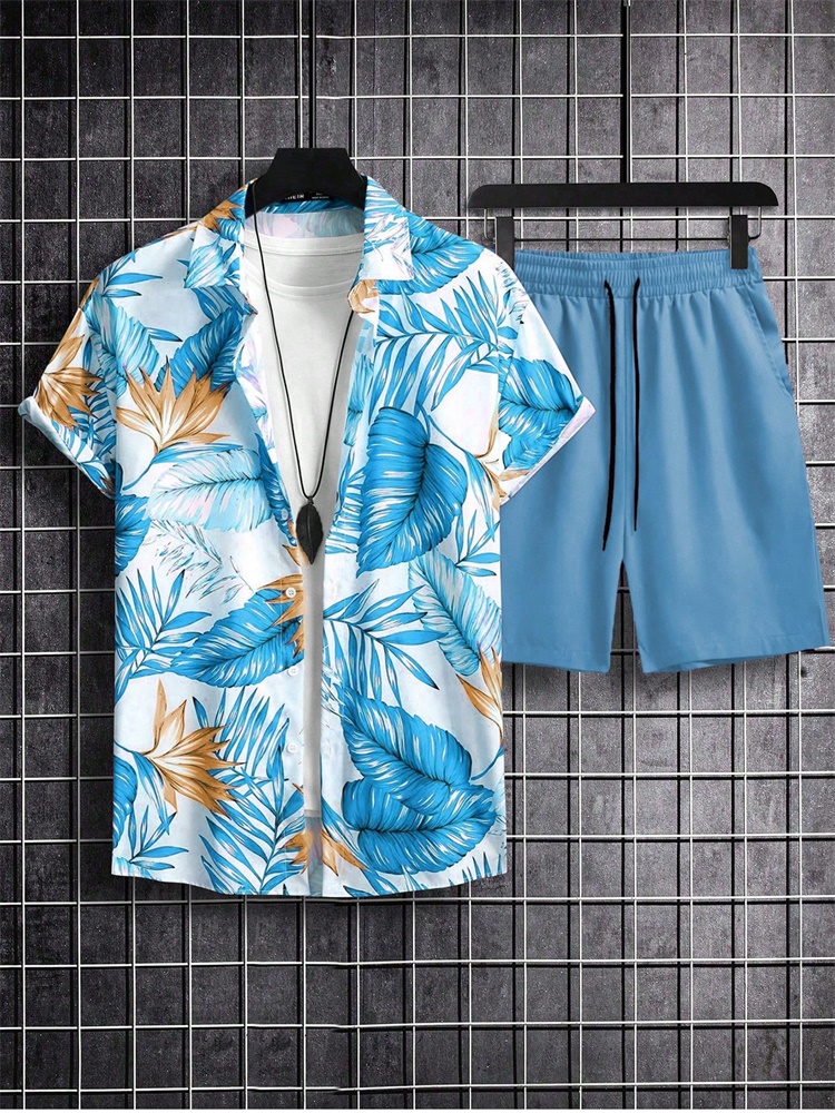 Men's Short-sleeved Shirt Set  - Mens Fashion Wear ulasan dan harga