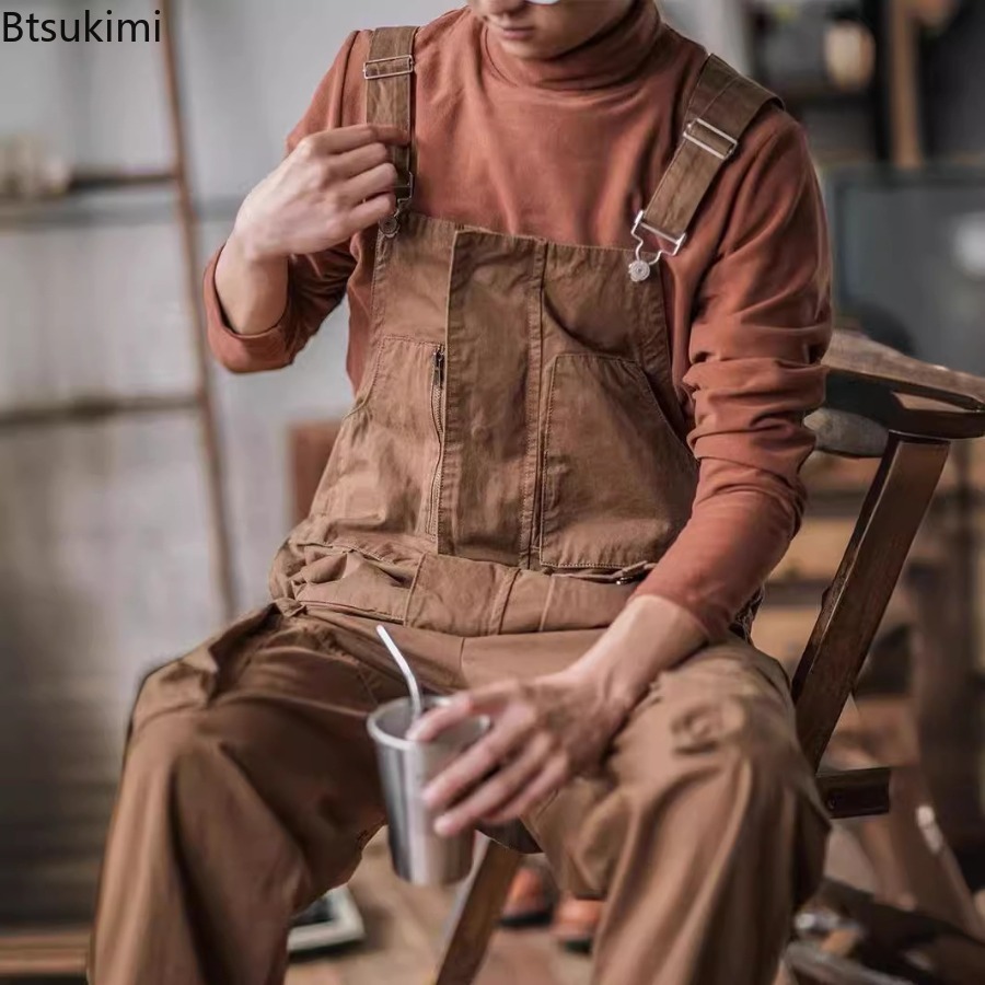 2026 Men's Retro Cotton Relaxe - Men'S Fashion Overalls ulasan dan harga
