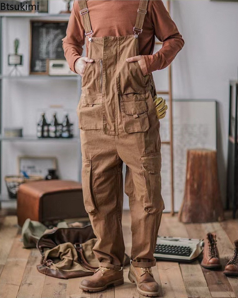 2026 Men's Retro Cotton Relaxe - Men'S Fashion Overalls ulasan dan harga
