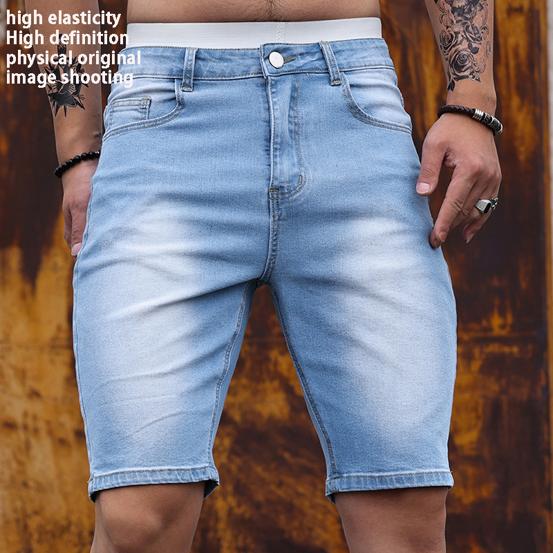 2026 Mens Stretch Denim Shorts - Men'S Fashion Overalls ulasan dan harga