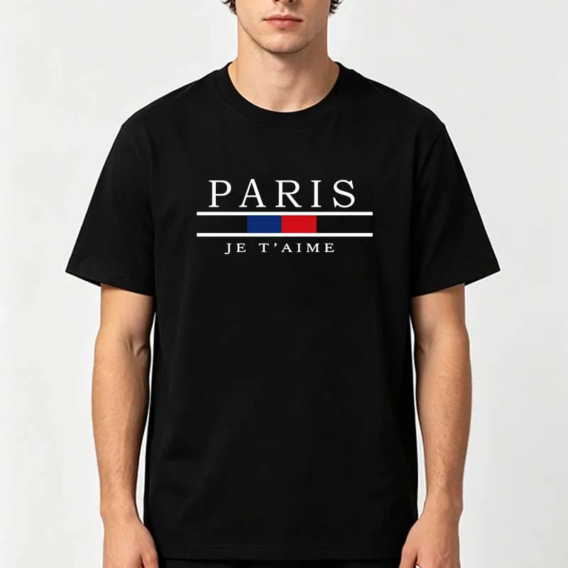 Paris Graphic Print T-shirts M - Paris Fashion Men ulasan dan harga