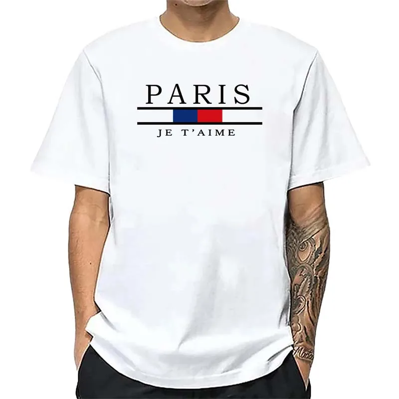 Paris Graphic Print T-shirts M - Paris Fashion Men ulasan dan harga