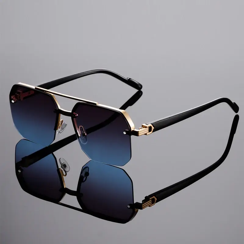 Fashion Square Semi-rimless Su - Men'S Fashion Rimless Glasses ulasan dan harga