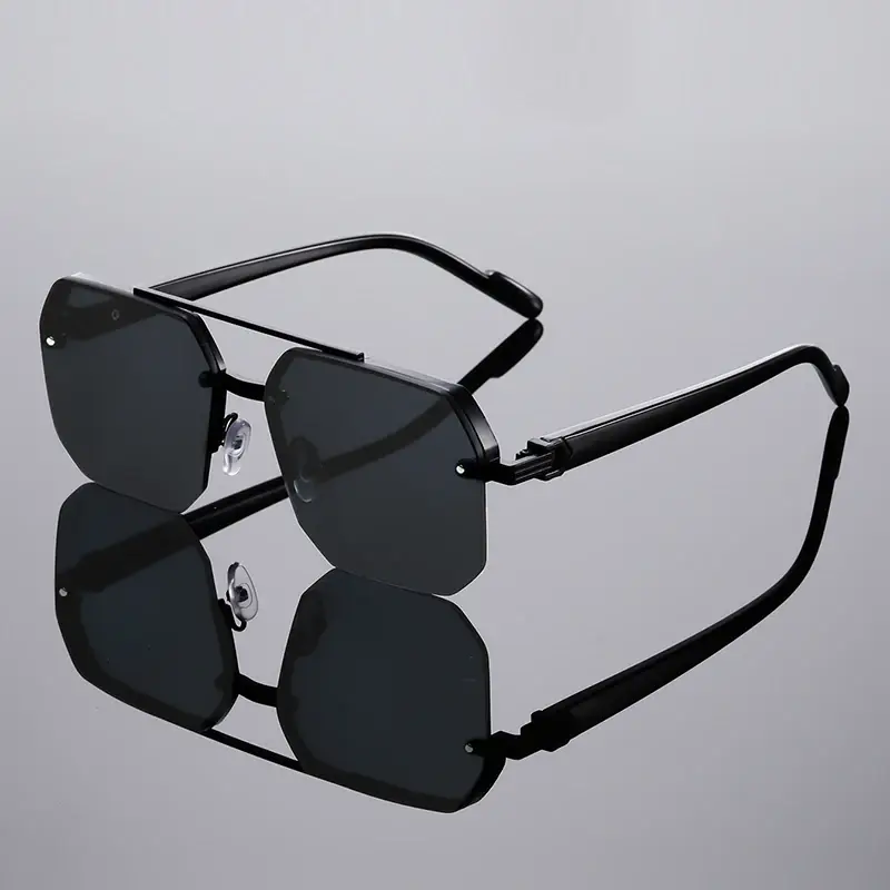 Fashion Square Semi-rimless Su - Men'S Fashion Rimless Glasses ulasan dan harga