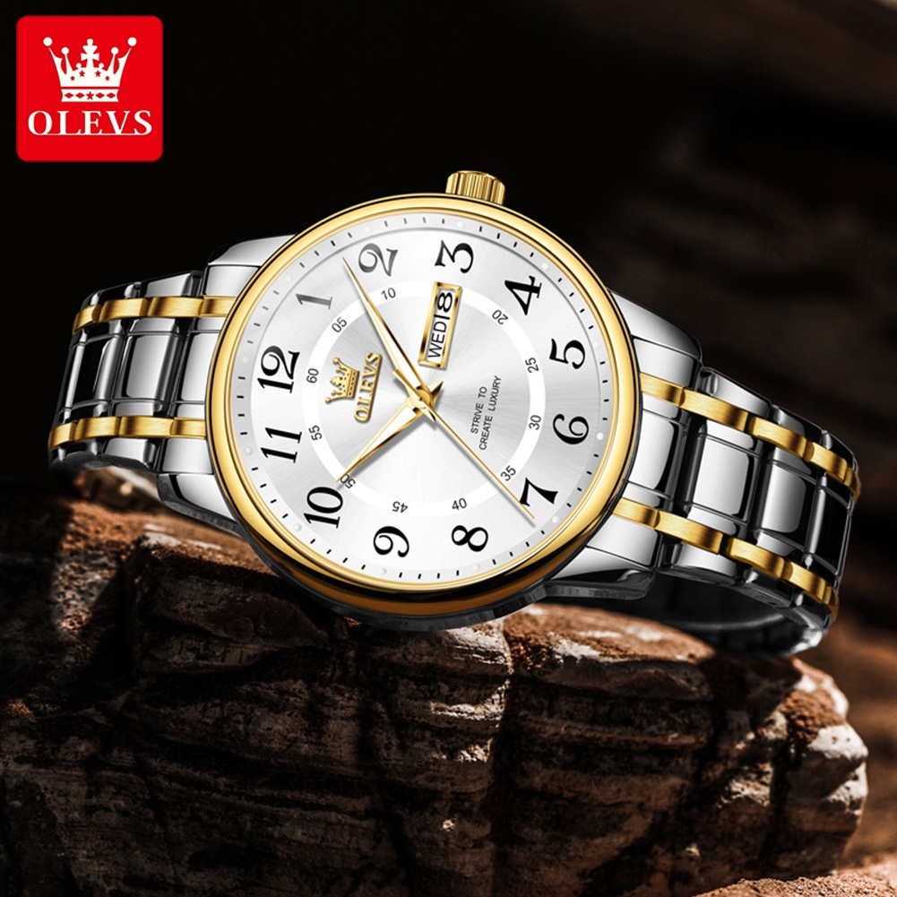 OLEVS Casual fashion men's wat - Men'S Fashion Luxury Brands ulasan dan harga