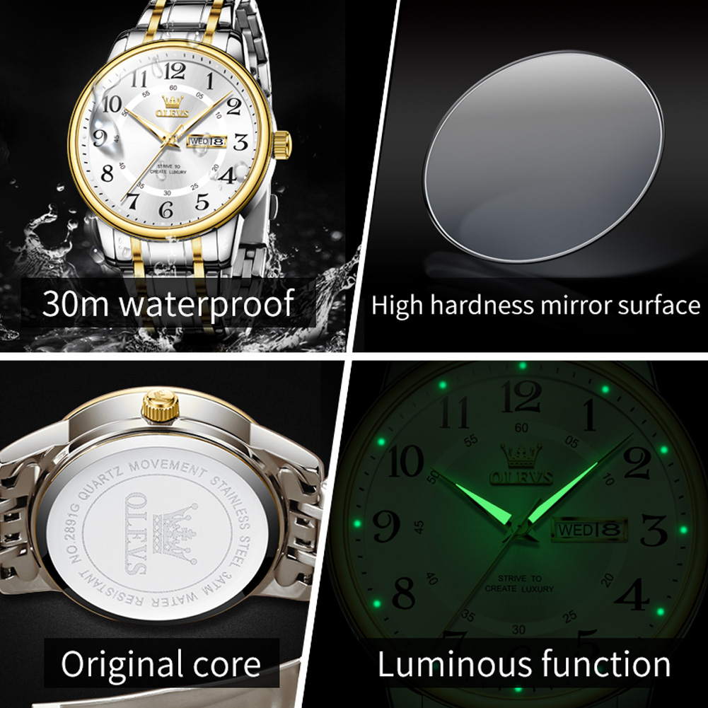 OLEVS Casual fashion men's wat - Men'S Fashion Luxury Brands ulasan dan harga