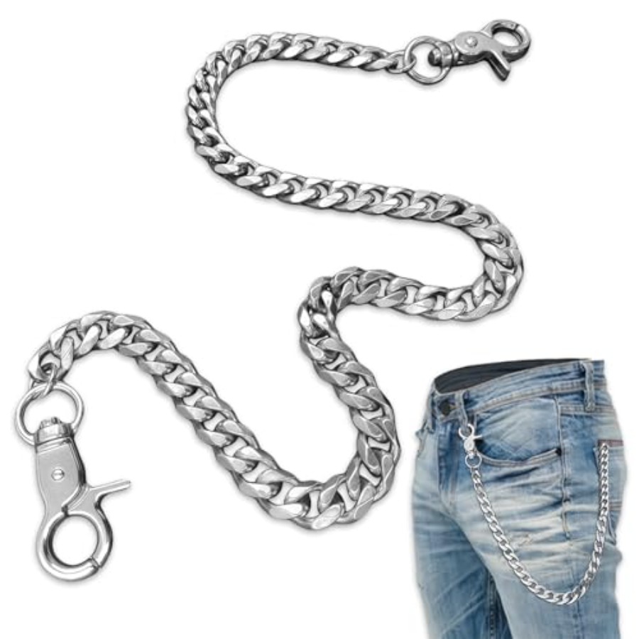 Heavy Duty Silver Waist Chain  - Jeans Pants Fashion Men ulasan dan harga
