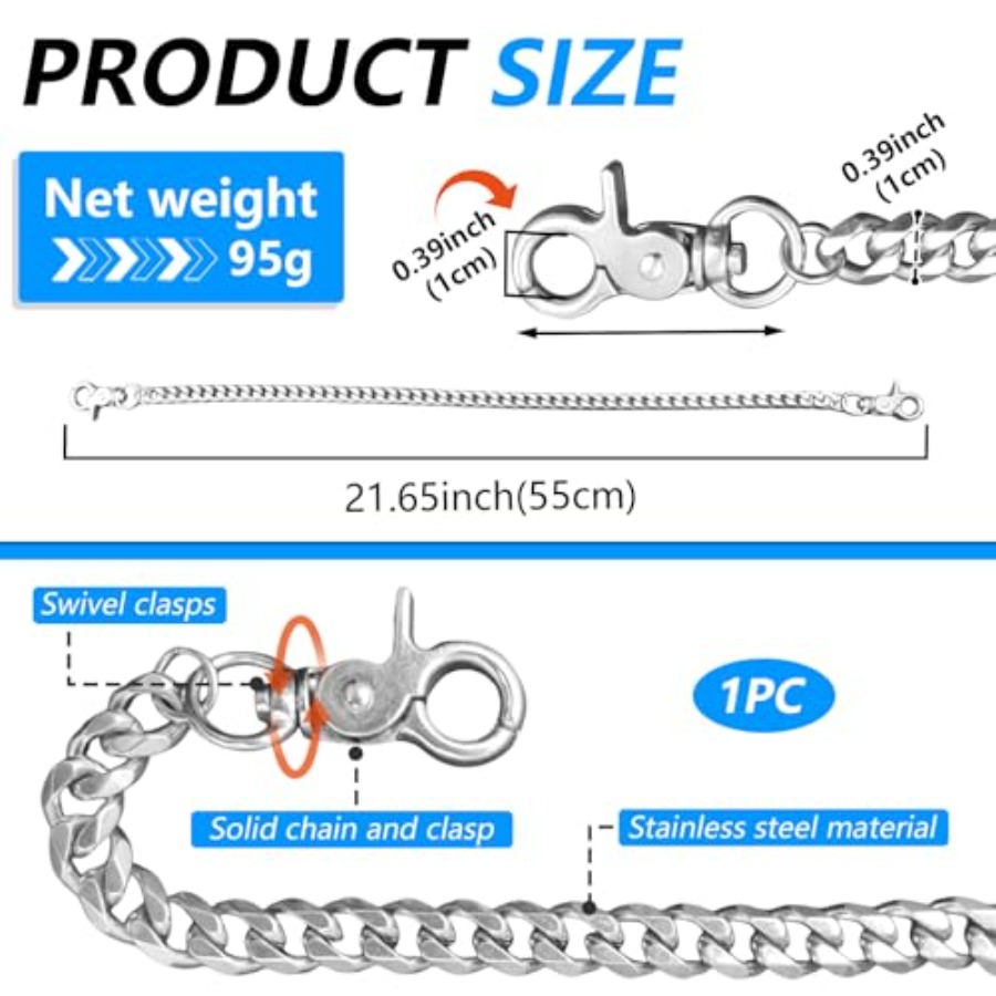 Heavy Duty Silver Waist Chain  - Jeans Pants Fashion Men ulasan dan harga