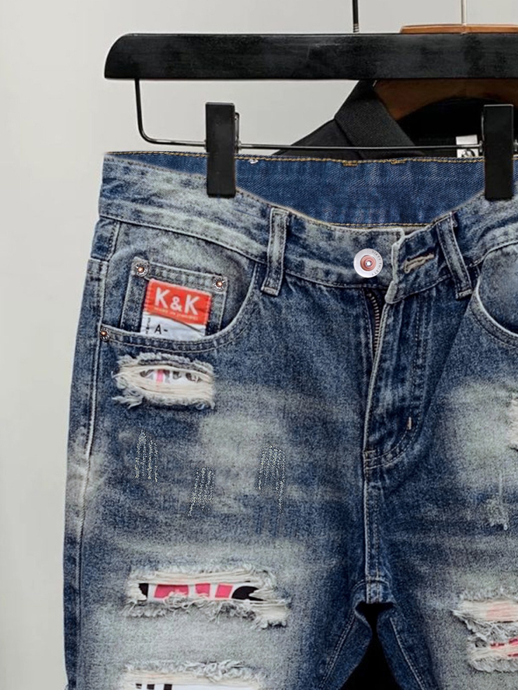 2026 Summer Ripped Straight Me - Men'S Fashion Overalls ulasan dan harga