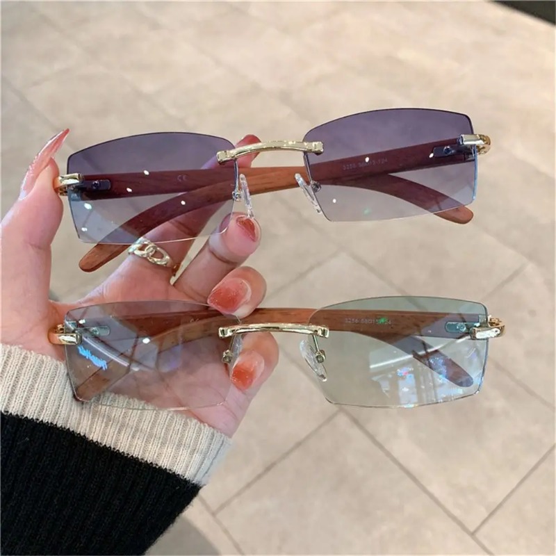 Trendy Punk Sunglasses Rimless - Men'S Fashion Rimless Glasses ulasan dan harga
