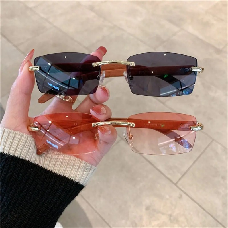 Trendy Punk Sunglasses Rimless - Men'S Fashion Rimless Glasses ulasan dan harga