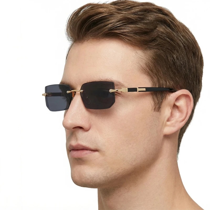 Fashion Rimless Sunglasses Men - Men'S Fashion Rimless Glasses ulasan dan harga